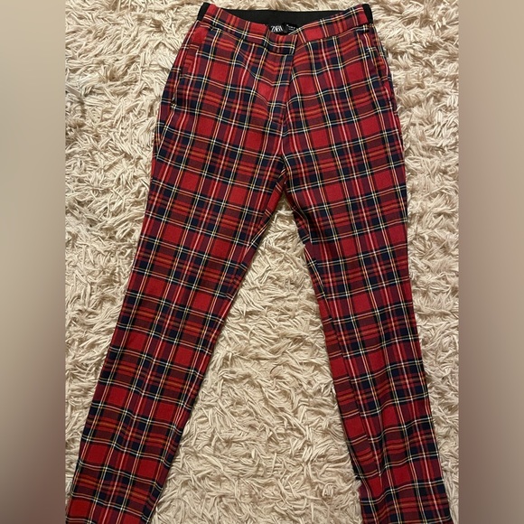 Red Checkered Trousers - Picture 1 of 3